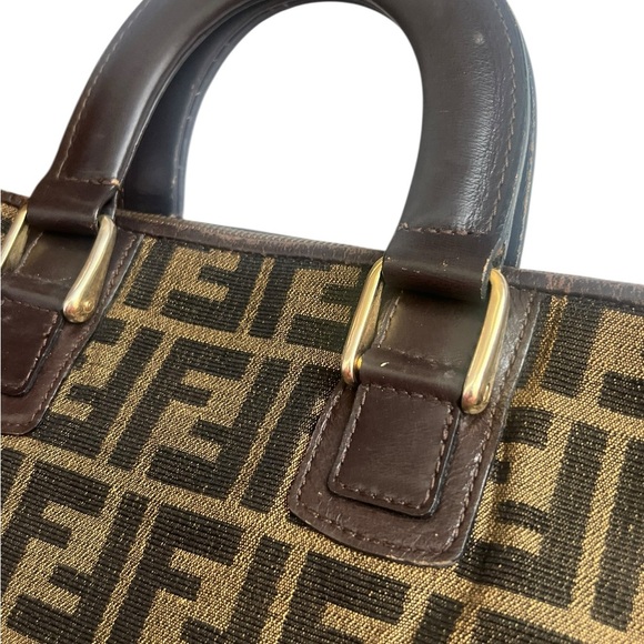 Vintage Fendi Zucca print Top Handle Bag - Picture 2 of 6